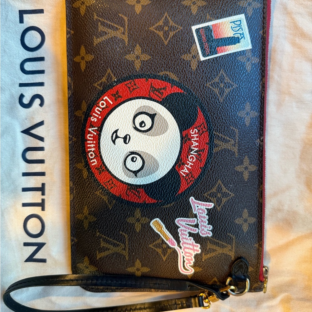 Louis Vuitton Black and Brown Monogram Panda Pouch